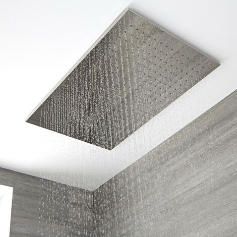 Pommeau de douche encastrable au plafond - LOFT & BATH - KRAMER -  rectangulaire
