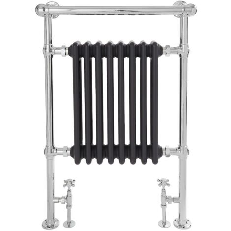 Hudson Reed Elizabeth - Sèche-Serviettes Rétro - Anthracite - 690 Watts - 93 x 62 x 23cm (1/5)