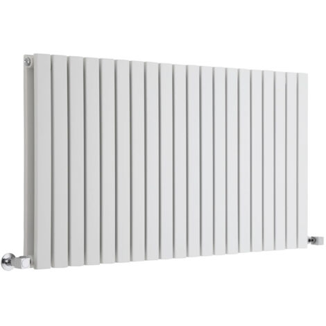 Hudson Reed Sloane – Radiateur Design Horizontal – Blanc – 63.5 x 118cm Double Rang (1/5)