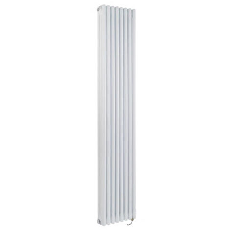 Radiateur style fonte horizontal – Blanc – 30 cm x 119 cm – Double rangs –  Windsor