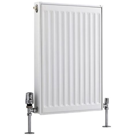 Hudson Reed – Radiateur horizontal à panneaux type 11 – 60 x 40 cm – Acier blanc – Puissance 446W – Installation sous fenêtre – Garantie 10 ans (1/5)
