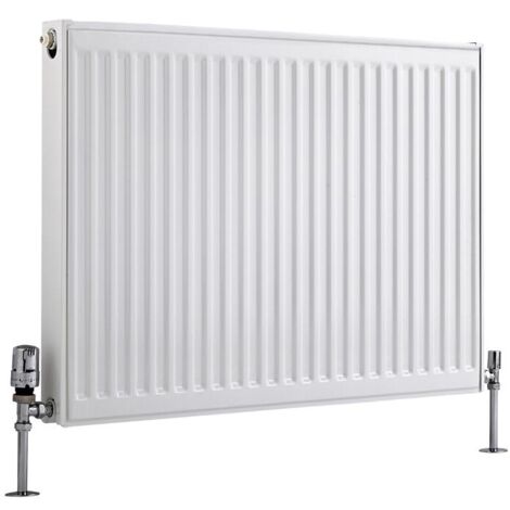 Hudson Reed – Radiateur horizontal à panneaux blanc type 21 60 x 80 cm – Acier durable – Puissance 1359W – Garantie 10 ans – Pour installation sous fenêtre (1/5)