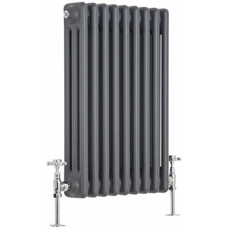 Radiateur électrique style fonte - Anthracite - Triple rang - 38 cm x 180  cm - Choix de thermostat Wi-Fi - Windsor