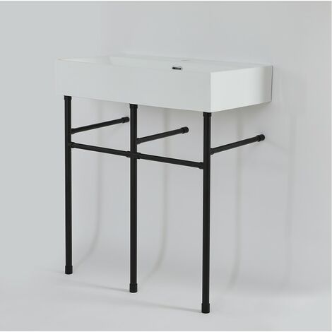 Hudson Reed Sandford - Lavabo sur Pieds avec 1 Trou - 75cm x 42cm - Noir
