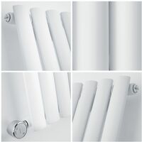 Hudson Reed Vitality Électrique – Radiateur Design Vertical – Blanc – 160 x 23.6cm