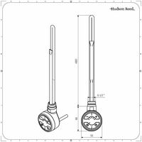 Hudson Reed Vitality Électrique – Radiateur Design Vertical – Blanc – 160 x 23.6cm