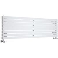 Hudson Reed Sloane – Radiateur Design Horizontal – Blanc – 47.2 x 160cm Double Rang