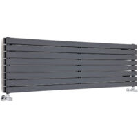 Hudson Reed Sloane – Radiateur Design Horizontal – Anthracite – 47.2 x 160cm Double Rang