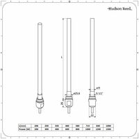 Hudson Reed Artle - Sèche-Serviettes Design Mixte Moderne Plat - Anthracite - 120 cm x 60 cm