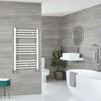Hudson Reed Ive - Sèche-Serviettes Design Mixte Moderne Plat - Blanc - 100 cm x 50 cm