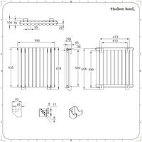 Hudson Reed Vitality – Radiateur Design Horizontal – Anthracite – 63.5 x 59 cm Double Rang