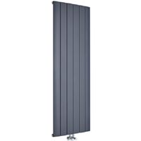 Hudson Reed – Radiateur vertical en aluminium anthracite 160 x 56,5 cm – Puissance 1473W – Raccordement central pour gain de place – Garantie 10 ans