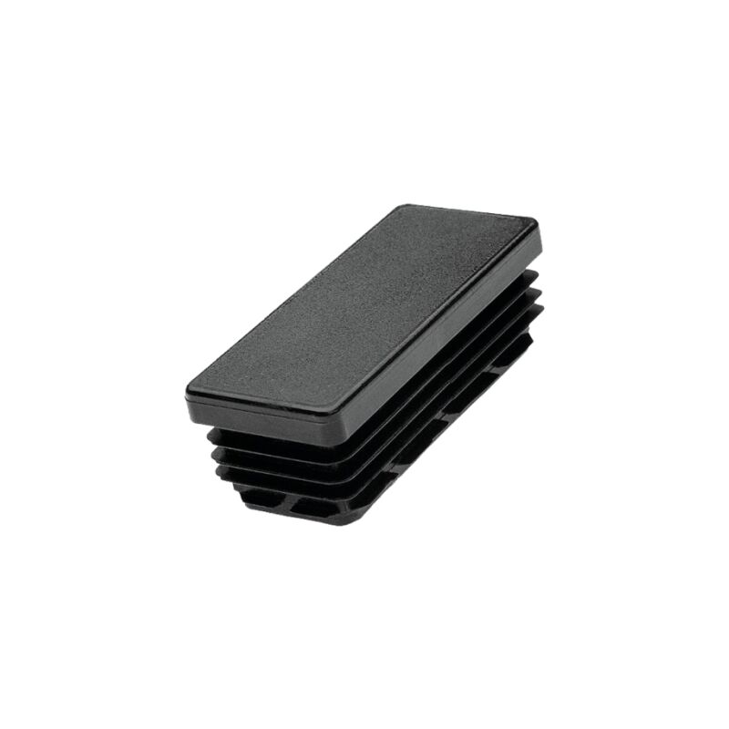 80x40 Bouchons Embouts Pour Tube Rectangulaire PVC Noir - Lot - Neuf