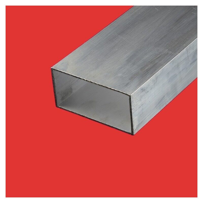Tube rectangulaire alu 80x40 Epaisseur en mm - 2 mm, Longueur en metre - 0.5 metre, Sections en mm - 80 x 40 mm