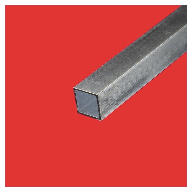 Tube carre alu 20 x 20 Epaisseur en mm - 2 mm, Longueur en metre - 1 metre, Sections en mm - 20 x 20 mm