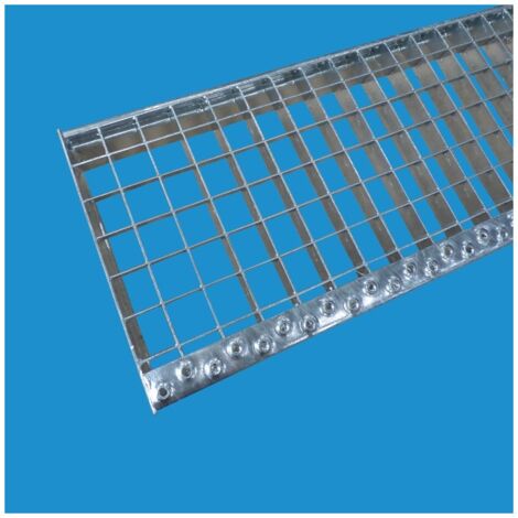 Commentfer – Marche caillebotis acier galvanisé 1000 x 270 mm – Antidérapante pour environnements industriels – Haute résistance mécanique – Fixation facile
