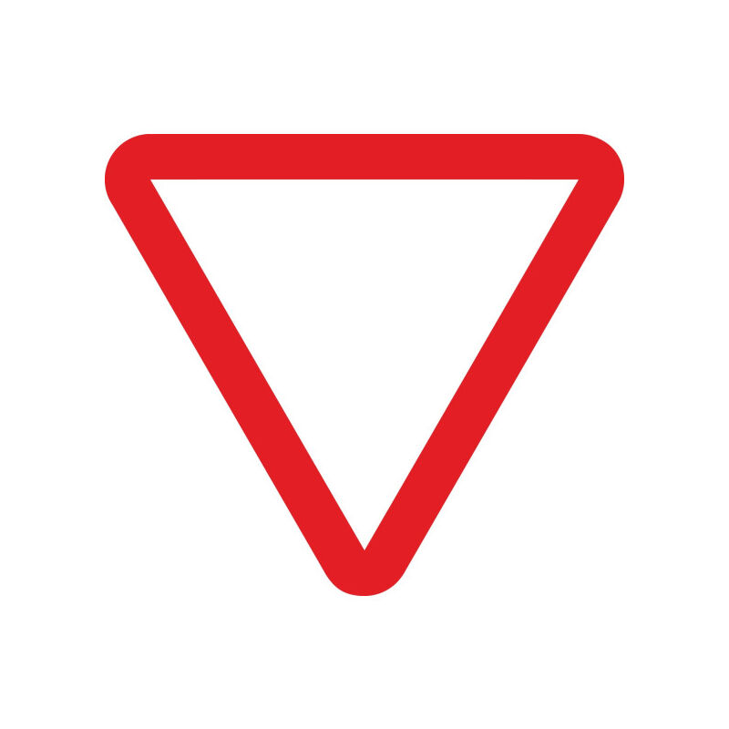 Señal Vial Metálica Ceda El Paso Lado 500 mm