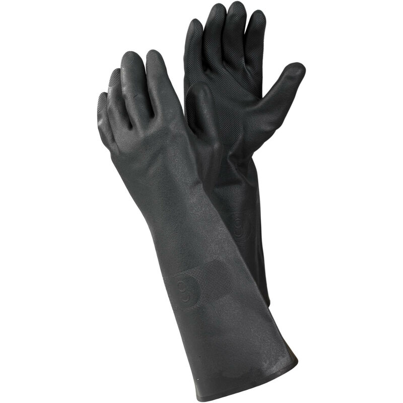 10 pares] Guantes látex neopreno naranja flocados — Planas