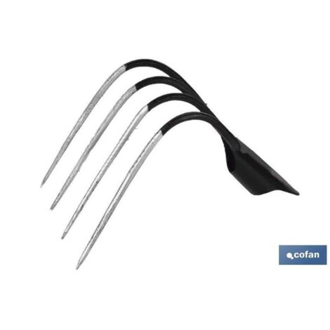 COFAN garabato 5 puas 300x260mm , Garabatos forjados en acero especial. Fabricados con dientes afilados y templados en toda su longitud. Estos garabatos metálicos Están protegidos