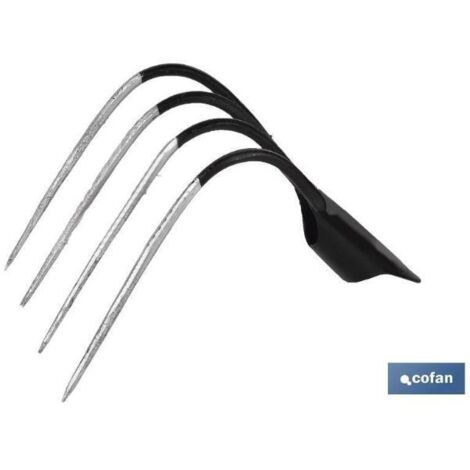 COFAN garabato 4 puas 300x230mm , Garabatos forjados en acero especial. Fabricados con dientes afilados y templados en toda su longitud. Estos garabatos metálicos Están protegidos