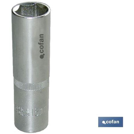 COFAN llave de vaso 1/2 - 18 mm ( s. larga ) , Llaves de Vasos métricos 1/2. Serie Larga. Fabricadas en Acero Cromo Vanadio de 6 caras hexagonales, en alta calidad. Medidas desde S