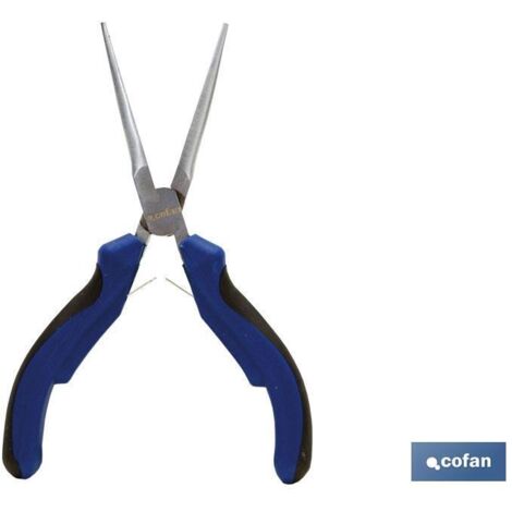 COFAN alicate mini boca aguja 6 , Alicates mini de punta de aguja Están fabricados en acero al cromo vanadio con tratamiento especial resistente al calor que proporciona una mayor