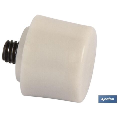 CABEZAL MARTILLO DE NYLON BLANCO Ø45 MM