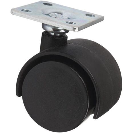COFAN rueda plastic ø30mm placa   caja 4 unid. , Ruedas de plástico con placa y soporte para encajar dos ruedas gemelas. Ideales para muebles pequeños, expositores, sillas de ofici