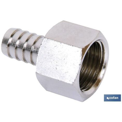 COFAN espiga hembra t-6 r-1/4 , Espiga cilíndrica rosca hembra fabricada el latón.