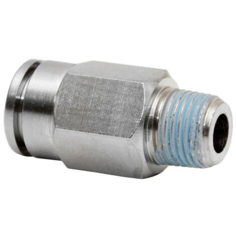 COFAN conexion recta tubo 12mm. macho 1/4   caja 5 unid. , Racores rectos roscados metálicos recuperables de conexión instantánea para tubos desde 4mm hasta 8mm de exterior. Adecua