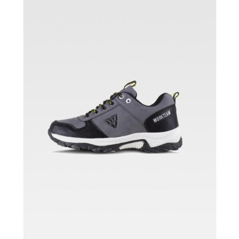 Zapatilla tipo trecking con cordones resistente al deslizamiento WORKTEAM P4010 36 Gris+Negro (1/5)