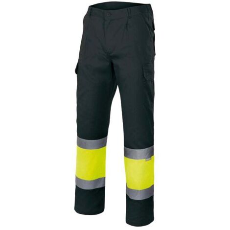 Pantalón forrado con punto liso bicolor de alta visibilidad VELILLA Serie 156