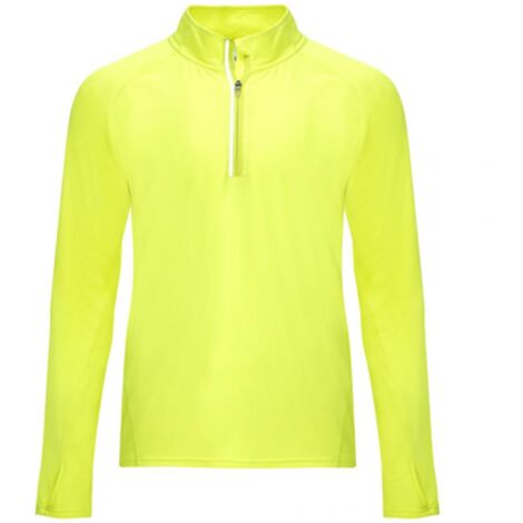 Sudadera técnica de manga larga ranglán para hombre CA111301221 | M -  Amarillo flúor
