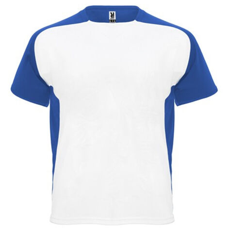 Camiseta técnica de manga ranglán y cubrecosturas a tono BUGATTI ROLY M Blanco/Royal