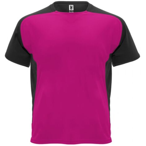 Camiseta técnica de manga ranglán y cubrecosturas a tono BUGATTI ROLY XL Fucsia/Negro
