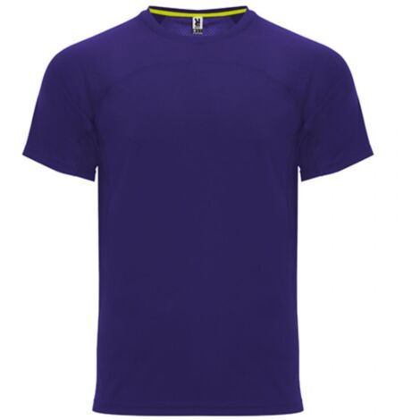 Camiseta deportiva unisex transpirable con espalda rejilla 3D MONACO ROLY M Morado