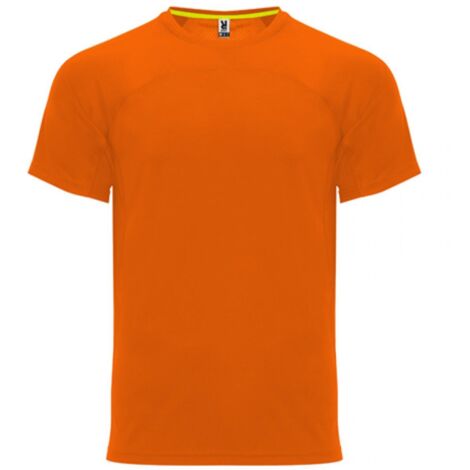 Camiseta deportiva unisex transpirable con espalda rejilla 3D MONACO ROLY M Naranja