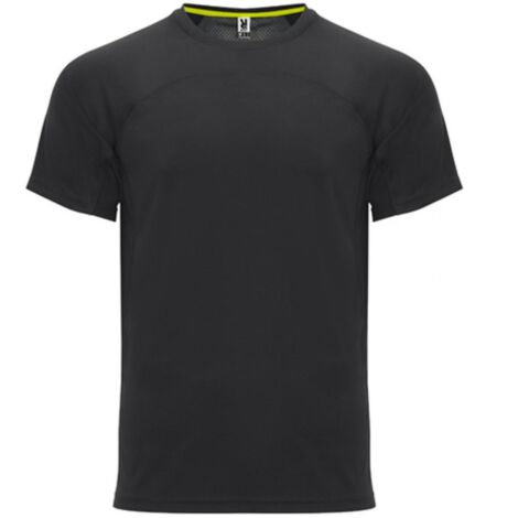 Camiseta deportiva unisex transpirable con espalda rejilla 3D MONACO ROLY XXL Negro