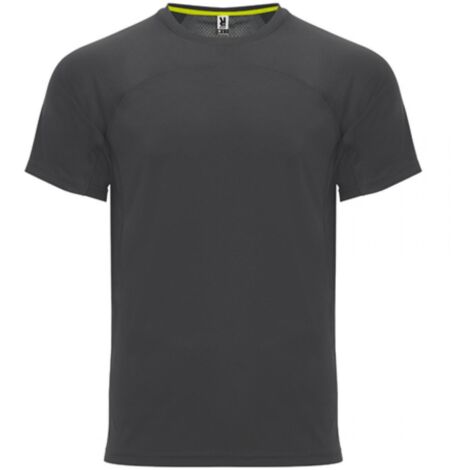 Camiseta deportiva unisex transpirable con espalda rejilla 3D MONACO ROLY L Plomo oscuro