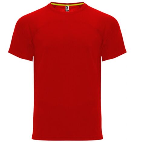 Camiseta deportiva unisex transpirable con espalda rejilla 3D MONACO ROLY S Rojo