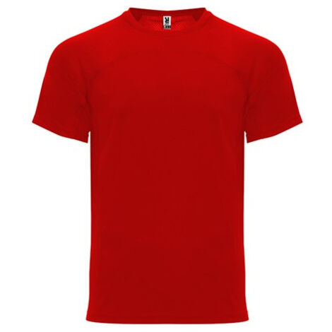 Camiseta deportiva unisex transpirable con espalda rejilla 3D MONACO ROLY XXL Rojo