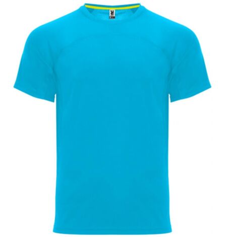Camiseta deportiva unisex transpirable con espalda rejilla 3D MONACO ROLY S Turquesa
