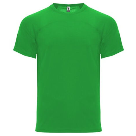 Camiseta deportiva unisex transpirable con espalda rejilla 3D MONACO ROLY L Verde helecho