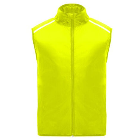 Chaleco de running en tejido técnico ligero de cuello alto JANNU ROLY XS Amarillo Fluor (1/3)