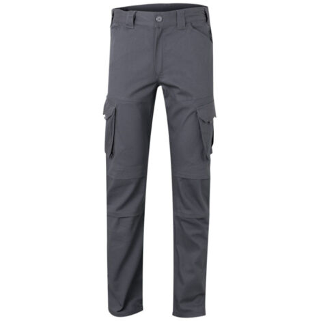 Pantalón Algodón Stretch Multibolsillos GRIS 3XL (1/5)