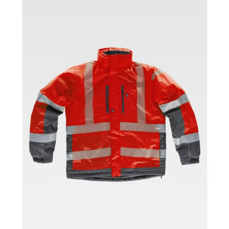 Parka impermeable en tejido técnico con reflectantes WORKTEAM Combi S9262 (1/2)