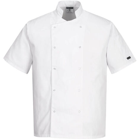 Chaqueta de cocina Cumbria de manga corta Blanco S