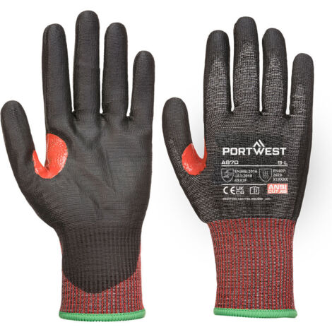 Guante CT200 AHR13 de PU resistente al corte para dispositivos táctiles PORTWEST A670 S