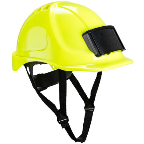 Casco Endurance con porta distintivo arnés de 6 puntos PORTWEST PS55  Amarillo
