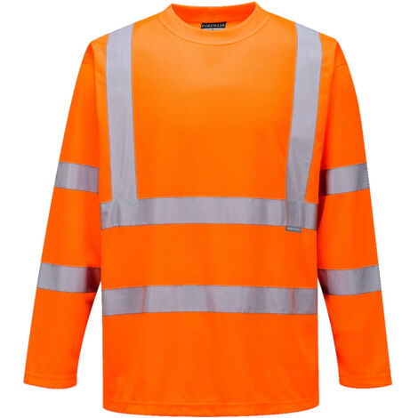 Camiseta de manga larga de alta visibilidad y transpirable con cintas reflectantes PORTWEST S178 S Naranja
